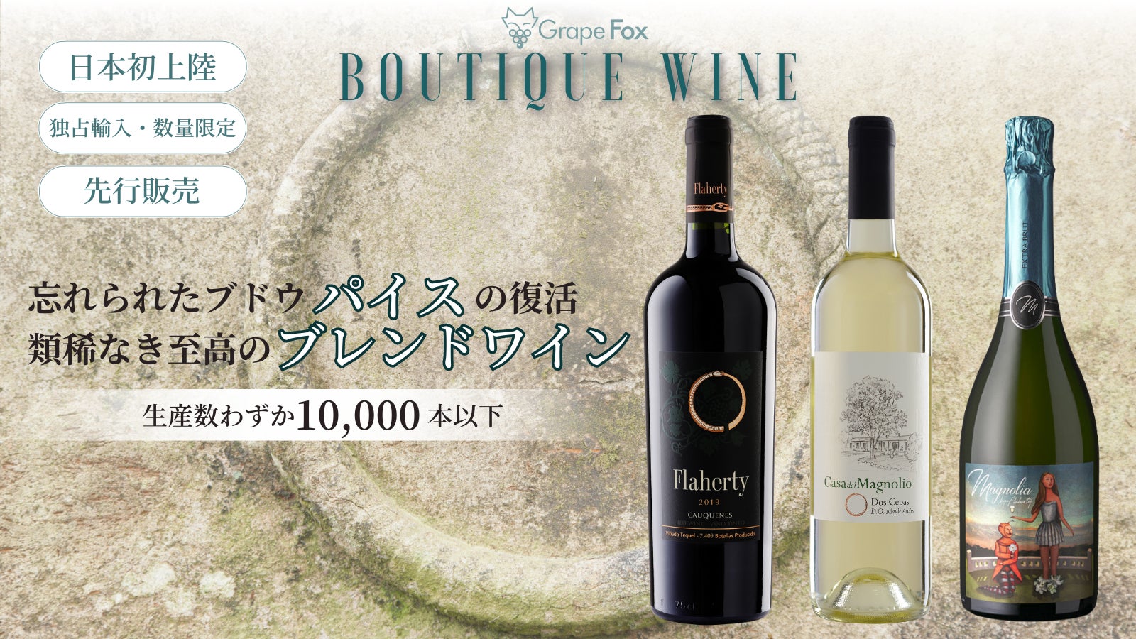 生産数10,000本以下の少量生産ワインを販売するGrapeFox、ブドウの楽園チリから忘れられたブドウ『パイス』のブレンドワインを日本初輸入、「Makuake」にて先行・限定販売プロジェクトを開始のサブ画像1