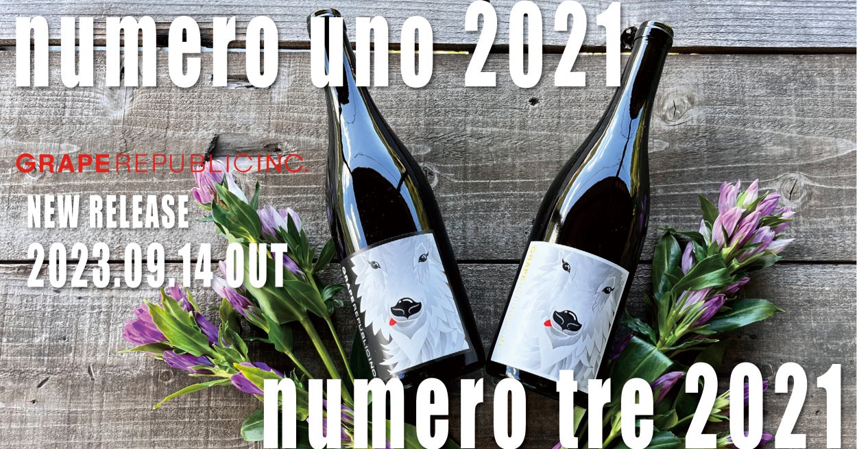 ⼭形の⾃社農園で有機栽培したブドウを使ったナチュラルワイン「numero tre 2021」と「 numero uno 2021」を9月14日（木）に発売開始のサブ画像1