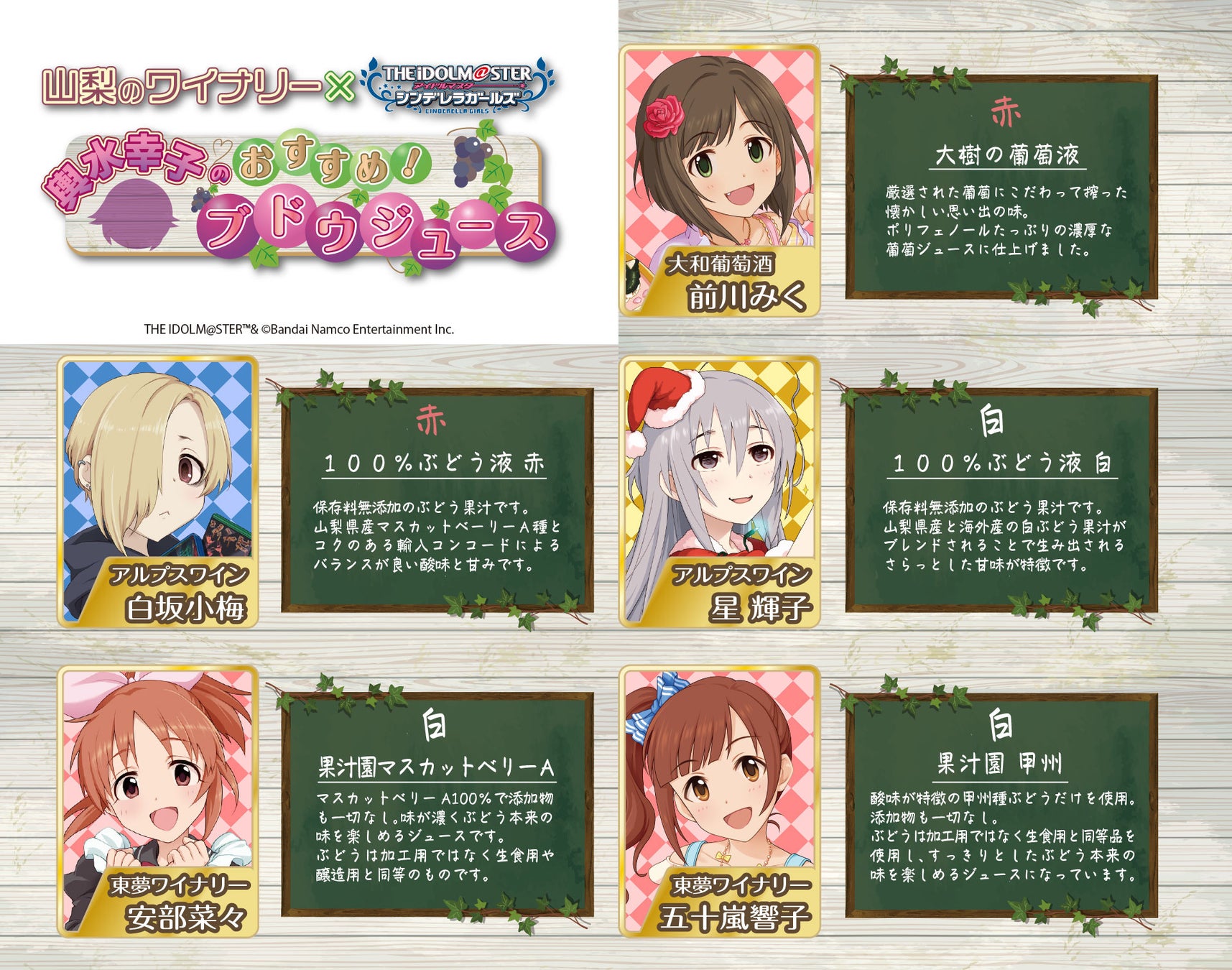 山梨のワイナリー×アイドルマスター シンデレラガールズ 柊志乃のワインセレクト ＆ 輿水幸子のおすすめ！ブドウジュースのサブ画像3